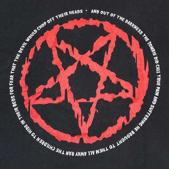 Vintage 1998 Rob Zombie Hellbilly Deluxe Shirt Size XL Pentagram Band Tee - Picture 4 of 8